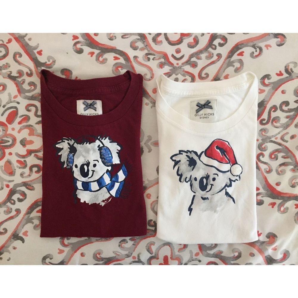 2 Gilly Hicks Christmas Tees